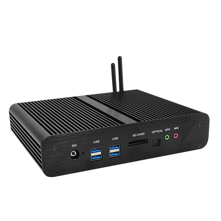 SHARERDP безвентиляторный промышленный мини ПК Двойной lan двойной дисплей для промышленного управления фабрики