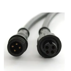 Indicador de Cable de 18AWG, conector macho y hembra de 4 pines, resistente al agua, macho y hembra, Cable para tira LED RGB con goma