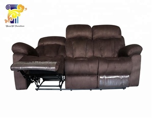Best Selling Comfortable Traditional Living Room Furniture <strong>Elephant</strong> Skin Microfiber Fabric 3 2 1 Reclining Sectional <strong>Sofa</strong> - Product Image 3