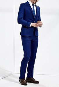 Costumes de <span class=keywords><strong>mariage</strong></span> <span class=keywords><strong>bleu</strong></span> royal ajustés 2 pièces Costumes pour hommes Costumes de marié Smokings <span class=keywords><strong>Costume</strong></span> d'affaires - Product Image 4