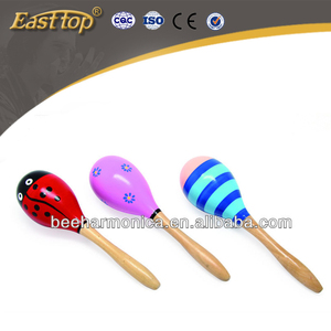 Juguete musical del bebé de plástico y madera maracas - Product Image 3