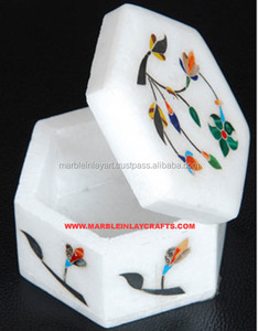 Caja con incrustaciones de mármol, precioso - Product Image 1