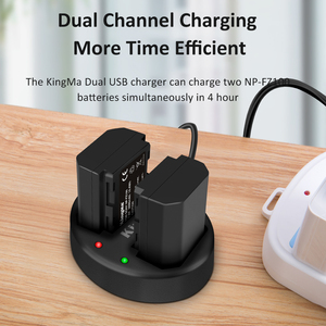 Kit de chargeur de batterie pour appareil photo KingMa entièrement décodé NP-FZ100, 2000 mAh, batterie numérique FZ100, chargeur double pour <span class=keywords><strong>Sony</strong></span> <span class=keywords><strong>ILCE</strong></span>-<span class=keywords><strong>9</strong></span> A7m3 A7r3 A9 - Product Image 2