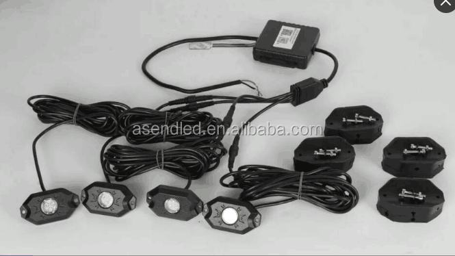 12 v Bluetooth APP de control RGB led luz roca bajo el coche para Jeep/campo a través/camión luz de trabajo