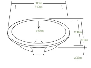 CUPC Sanitaires En Céramique Poterie Ovale <span class=keywords><strong>Sous</strong></span> <span class=keywords><strong>Le</strong></span> Mont Bassin Pour Laver À La <span class=keywords><strong>Main</strong></span> - Product Image 5