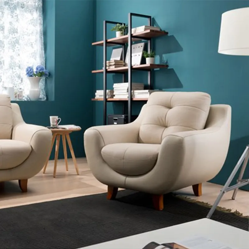 Moderna sala de sofá de cuero hacer en cuero genuino con juego de sofá de los fabricantes de muebles de apartamentos