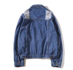 Veste en jean déchirée pour femmes, blouson en Denim Vintage à manches longues, décontracté, tendance, vente en gros, - Product Image 2