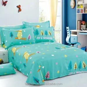 थोक 100% कपास बच्चे को बिस्तर बिस्तर सेट निर्माता कार्टून सनी duvet कवर सेट
