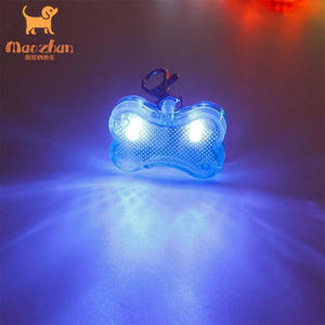 MZ-PL03 कुत्ते हड्डी आकार लटकन रात सुरक्षा लाइट एलईडी चमकती पालतू एलईडी टैग - Product Image 6