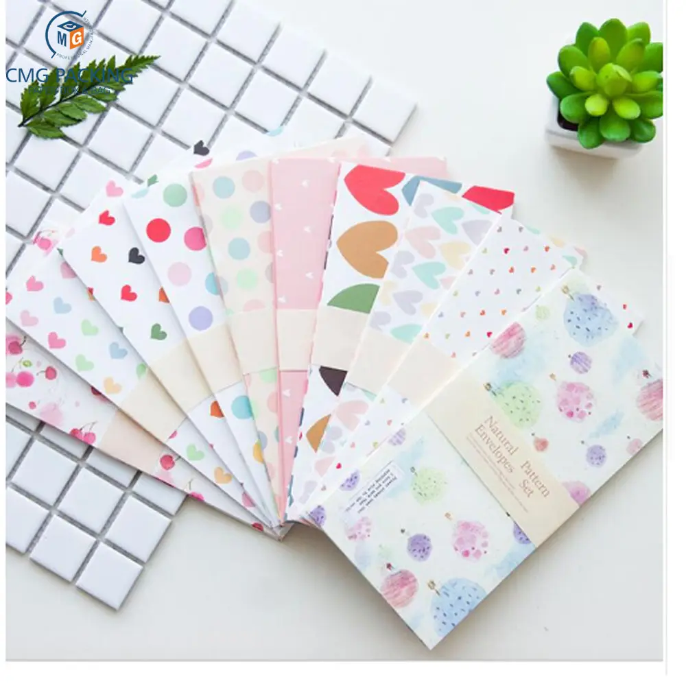 custom Cartoon Kawaii Cute Korea Paper Envelope mini Small Baby Gift Craft Envelopes for Wedding Letter Invitations