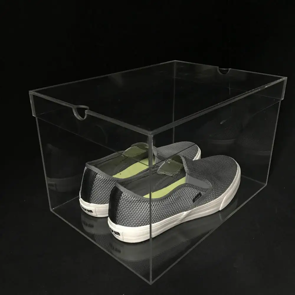 Factory Stock Supply Rectangle Air Shoe Box Clear Packing Container,Boots Display Showcase for nike and jordan