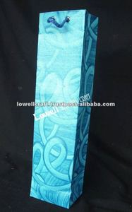 Wholesale <b>craft</b> paper wine bottle <b>bag</b> Reusable Foldable wine bottle giftTote <b>Bag</b> - Product Image 2