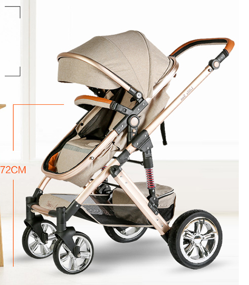 Роскошная детская коляска, складная детская коляска одной рукой, Роскошная детская коляска/