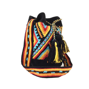 Bolso <span class=keywords><strong>Wayuu</strong></span> de hombro para mujer, hecho a mano, redondo, estilo Crochet - Product Image 2