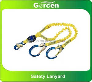 High Quality Safety Harness Double Hook Lanyard With Shock Absorber