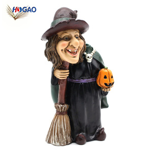 Figuras de bruja hechas a mano de tamaño personalizado, decoración para el hogar y el jardín, muñecas de resina, bruja de Halloween, venta directa de fábrica de China - Product Image 4