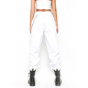Pantaloni con Catena Laterale alla Moda per Donne, Pantaloni Larghi Harem Estivi, Pantaloni Hip Hop Sportivi per Ragazze - Product Image 5