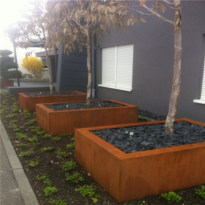 Al aire libre de jardín de acero Corten de plantadores <span class=keywords><strong>Rectangular</strong></span> de caja - Product Image 5