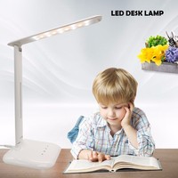 Lampe de table LED tactile à intensité variable de style moderne, blanche, 5W, température de couleur réglable pour le bureau et la lecture