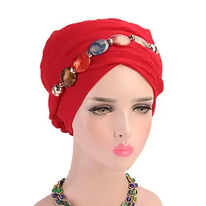 Nuovo arrivo Onyx Diamond Ornament collana sciarpa Bali Yarn Wrap Head sciarpa cappello musulmano Balinese gioielli sciarpa per le donne WJ-21