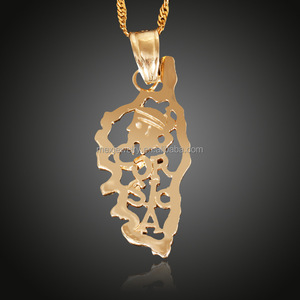 Dije de Oro de 18K con Forma de Mapa de la Isla de Córcega, Recuerdo Turístico de Francia, Diseño de Joyería - Product Image 3