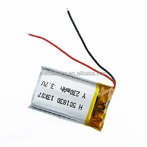 גודל קטן 3.7 v 200 mah סוללה/פולימר סוללה li 051830 501830 lipo סוללה עבור שעון חכם