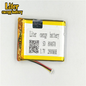 1.25-<span class=keywords><strong>3</strong></span> P <span class=keywords><strong>3</strong></span>.7 V 804070 2800 mah Ultra thin Lipo battery, thin film Lithium Battery Li-ion rechargeable battery - Product Image 1
