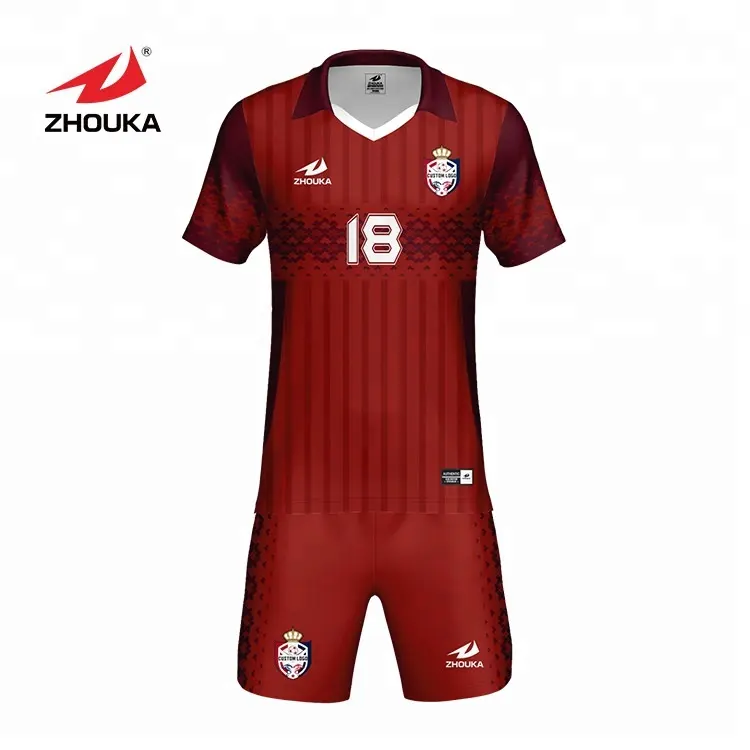 2019 zhouka marca de moda y bien camisetas de fútbol diseño uniformes de fútbol de mierda y tops para club
