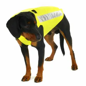 防穿孔安全狗防护背心橙色和黄色，抗撕裂狩猎防护狗背心
