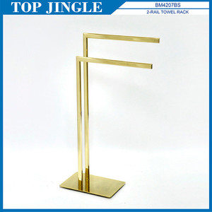 Porte-serviettes et porte-tasses chromé à 2 rails en forme de 7 - Product Image 4