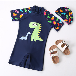 <span class=keywords><strong>Maillot</strong></span> de <span class=keywords><strong>bain</strong></span> une pièce respirant pour garçons 2018, imprimé de dessins animés, avec bonnet de <span class=keywords><strong>bain</strong></span> - Product Image 4