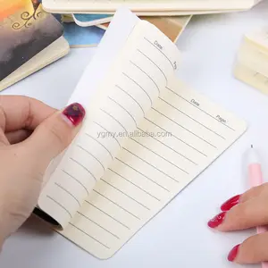 Mini caderno de bloco de notas, bloco de notas escolar fofo de lua e universo, bloco de notas para escrita diária