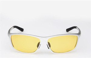 نظارات رجالية بإطار من الألومنيوم والمغنيسيوم باللونين الأسود والفضي، مضادة للضوء الأزرق، نظارات للرؤية الليلية للقيادة بعدسات صفراء - Product Image 4