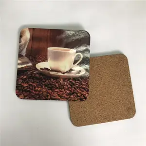 Tapis de tasses pour photo à sublimation, dessous de verres carrés, bricolage, 4 pièces