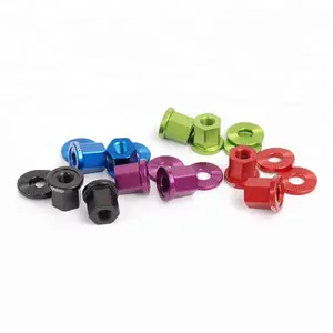 ที่กำหนดเอง3/8-26 Tpi อลูมิเนียม BMX Nuts ล้อแม็ก Axle Nuts