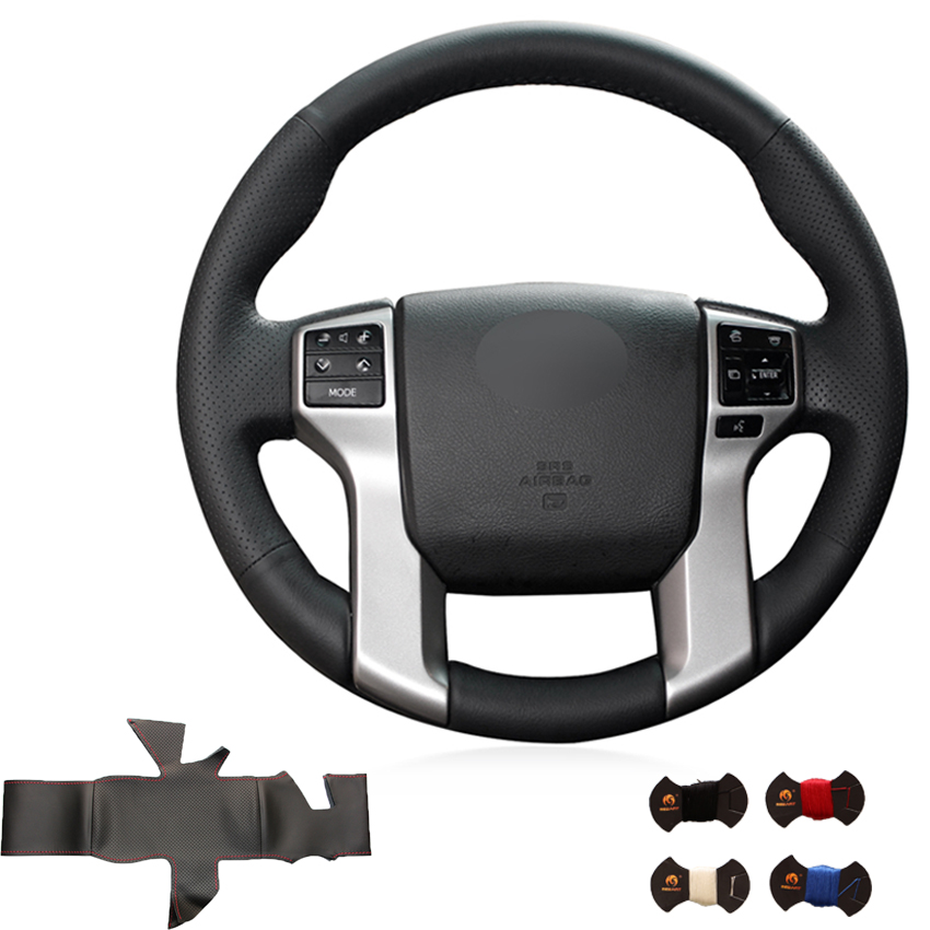 Изготовленный на заказ, ручной работы из искусственной кожи рулевого колеса автомобиля крышка для Toyota 4runner Land Cruiser Prado Tacoma Sequoia 2010-2017