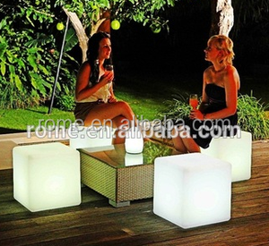 40cm Led küp düğün dekorasyon ruh ışık oturma için Led bahçe küp - Product Image 2
