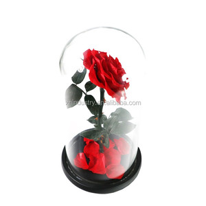 Valentine Forever Eternal Rose Flower Boda y Navidad Decoración del hogar con rosas preservadas Vidrio y tallo - Product Image 2