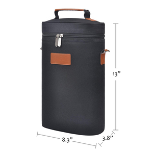 <span class=keywords><strong>Wine</strong></span> <span class=keywords><strong>Carrier</strong></span> Cooler Tote Bag Picnic Cách Nhiệt Túi Rượu 2 Chai Có Dây Đeo Vai - Product Image 6