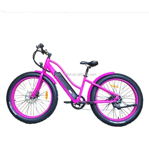 Pink 36V 48V 250W 350W 750W bafang motor electric women's cruiser bike with Alloy#6061 electra women's cruiser