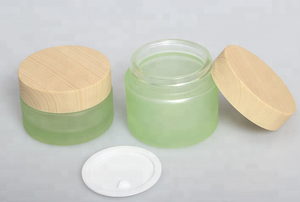 30g 50g 30 ml 50 ml 100 ml vuoto di bambù di legno del modello in plastica coperchio gelo verde bottiglia di crema di vetro vaso - Product Image 2