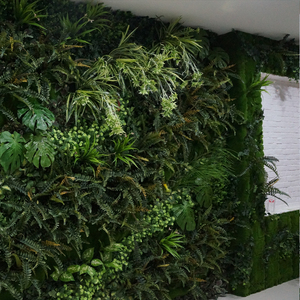 Verde decoración de la pared de plástico hojas sistema vertical Jardín de plástico de pared verde planta Planta artificial paredes artificiales. - Product Image 4