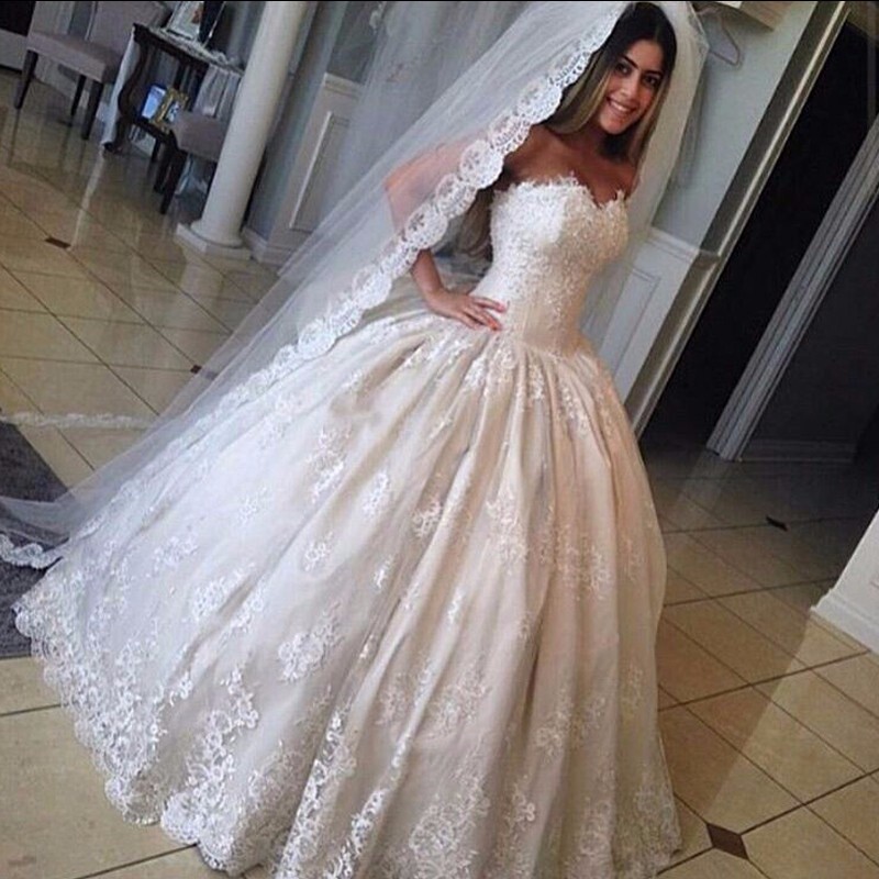 lace up dress corset Zapaka Women White Corset Ruffled A-Line Wedding Dress with Lace Sweetheart Lace-Up Back Bridal Dress, White / US2