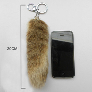 Queue de renard naturel Pom Pom porte-clés fée vraie fourrure de renard queue glands porte-clés mode mignon porte-clés Cosplay queue porte-clés - Product Image 4