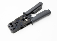 Herramienta de Prueba Desmontable UTP/STP RJ45/RJ12/RJ11, Crimpadora de Cables de Red, Pelacables Multifunción con Trinquete, Probador de Acero al Carbono y PVC Automático