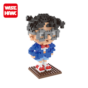 Weagle micro bloco de construção, plástico, detector, conan, figura mega, blocos, brinquedos para crianças