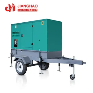 Small portable mobile trailer type soundproof 50kva diesel generator
