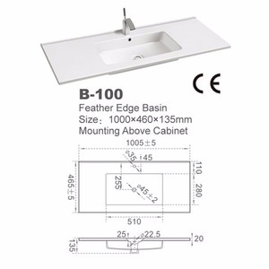 Armoire de lavabo en teck de luxe, moulage pour évier, en céramique - Product Image 6