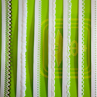 Bande élastique en dentelle tissée décorative à volants