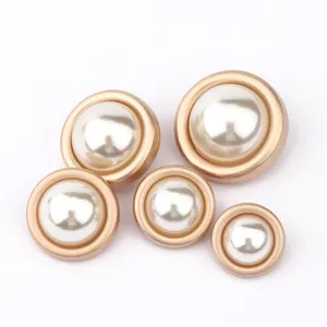 new style metal pearl button for lady coats